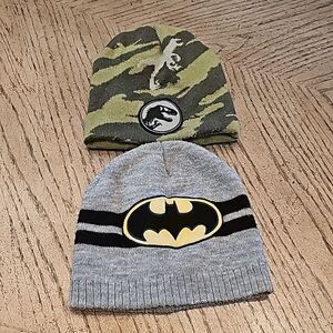 Boys beanie bundle 2-5T batman and Dinosaur